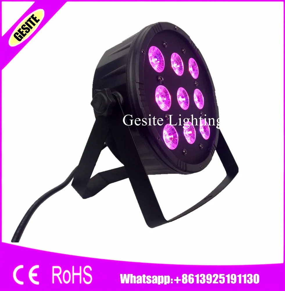 24 шт./лот хорошее качество светодиодный Par Quad 9x12w Wash Dmx Light American DJ RGBW 4 в 1 Led Flat Lamp Disco