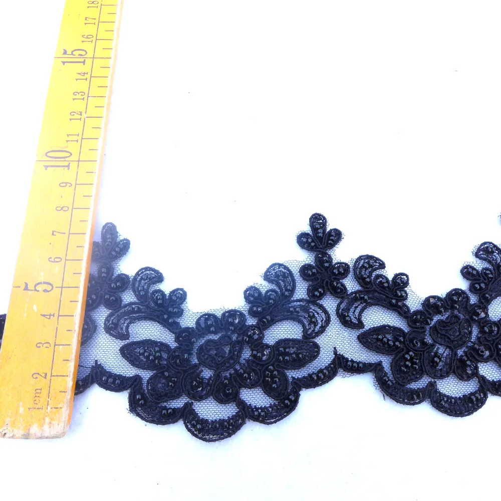 7 5 см в высоту белый/черный шнур кружевная отделка на дворе|lace triming|black cord lacecord lace |