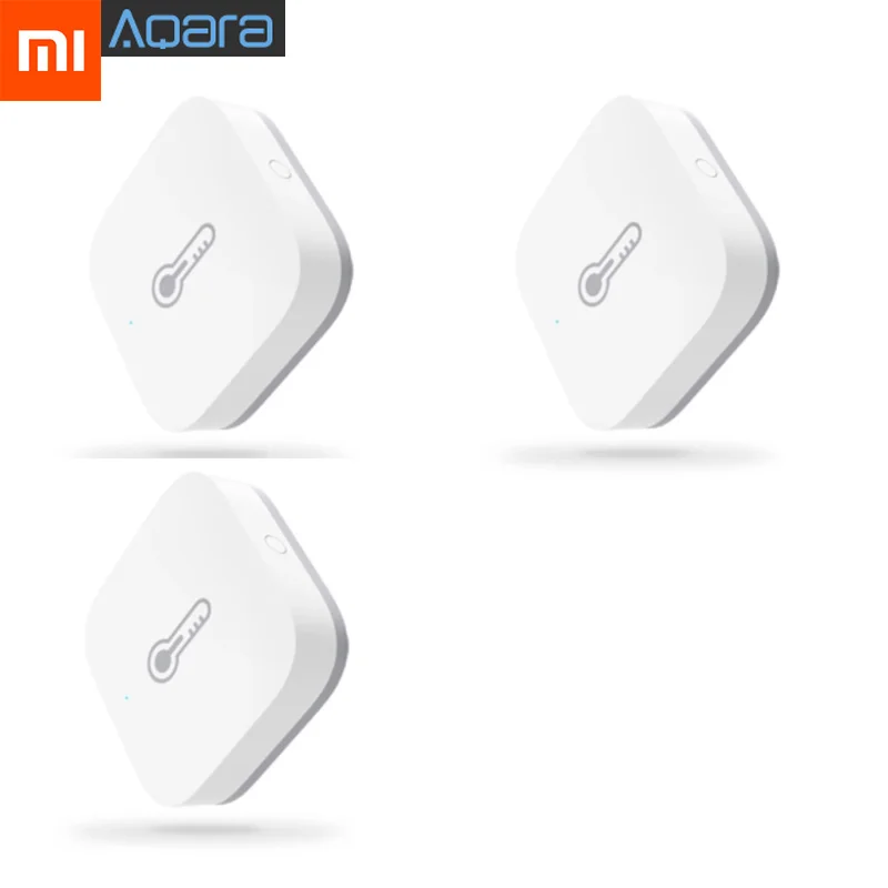 3 Pcs Xiaomi Aqara умный датчик температуры и влажности воздуха датчик окружающей среды работает с Android IOS Mijia APP управление - Цвет: 3 Pcs
