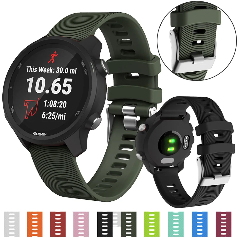 Модные полосы 20 мм спортивные фотообои для Garmin Forerunner 245 м музыкальные Смарт часы