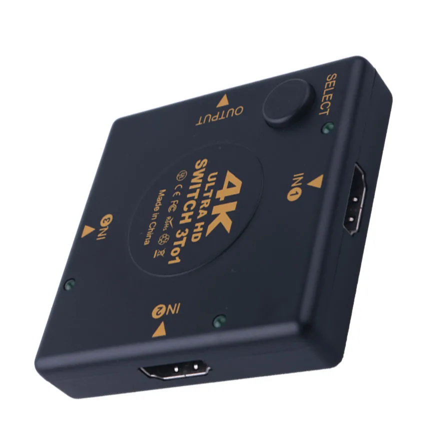 Elistooop 4 к 3 в 1 Коммутатор HDMI разветвитель 4 к* 2 к 3D Мини 3 порта HDMI переключатель порт концентратор для DVD HDTV Xbox PS3 PS4