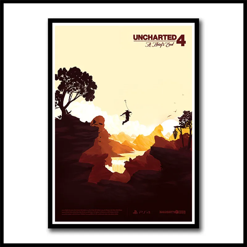 Неокрашенный 4 Плаката из белой бумаги новые картины игр для гостиной настенный