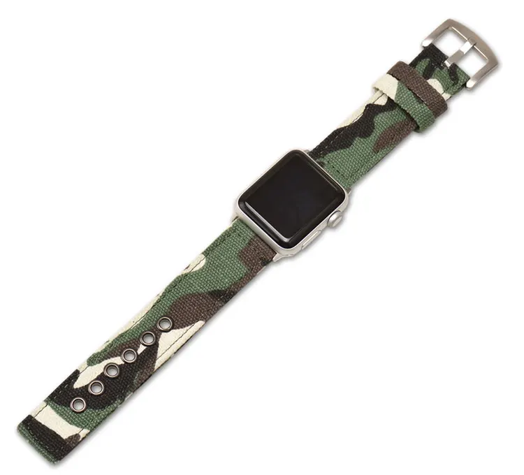 Спортивный нейлоновый ремешок для apple watch 4 band 44 мм 40 мм correa iwatch series 3 2 1 42 мм 38 мм Камуфляжный холст браслет ремень