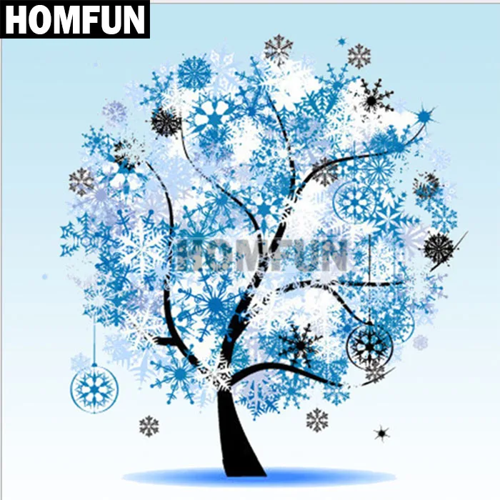 HOMFUN 5D алмазная живопись полная дрель Алмазная вышивка "четыре сезона деревья" Стразы ручной работы Домашний Декор A00991 - Цвет: Оранжевый