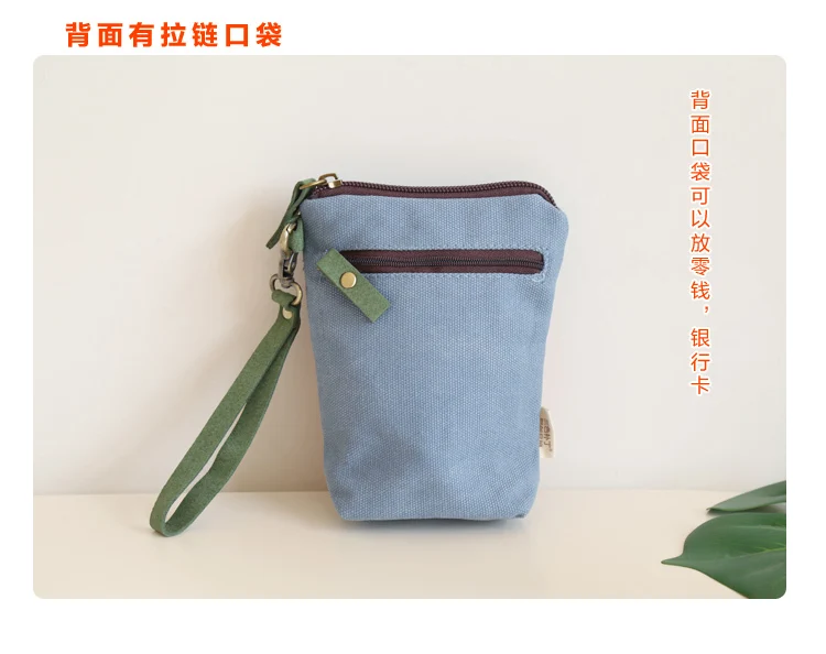 Мультяшная Холщовая Сумка для телефона Дамская ручная сумка маленькая тканевая сумка для студентов