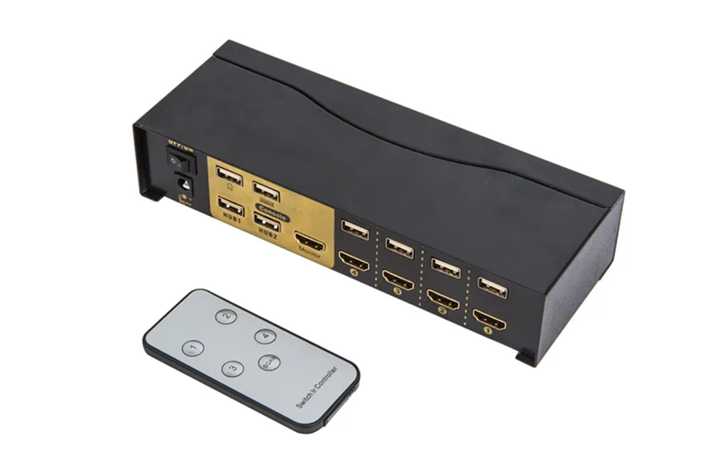 Hdmi коммутатор 4 в 1 выход usb KVM Конвертация несколько компьютеров поделиться