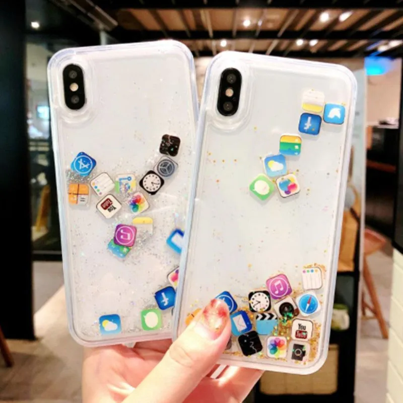 Чехол для Apple чехол с зыбучим песком iPhone xs max xr x 7 8 6 6s plus силиконовый мягкий