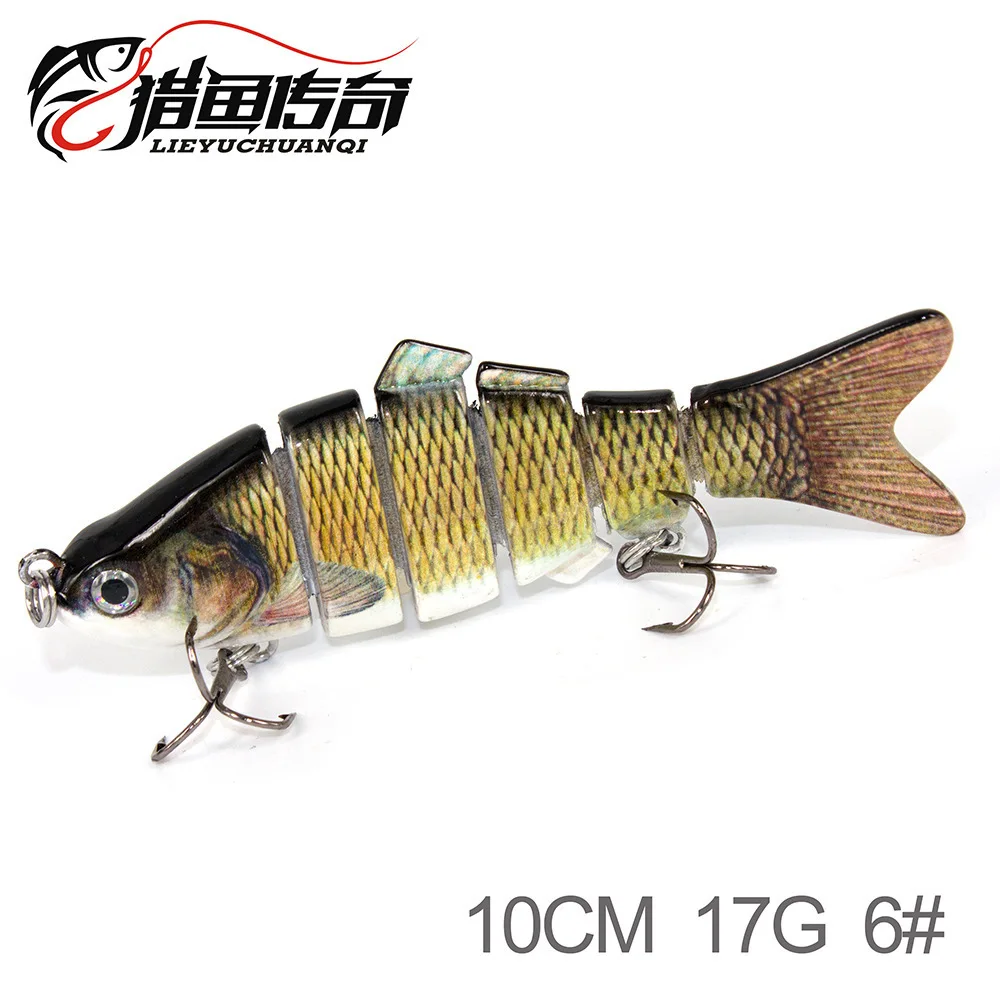 Морская рыболовная приманка воблеры Реалистичная 6 сегментов кренкбейт жесткая