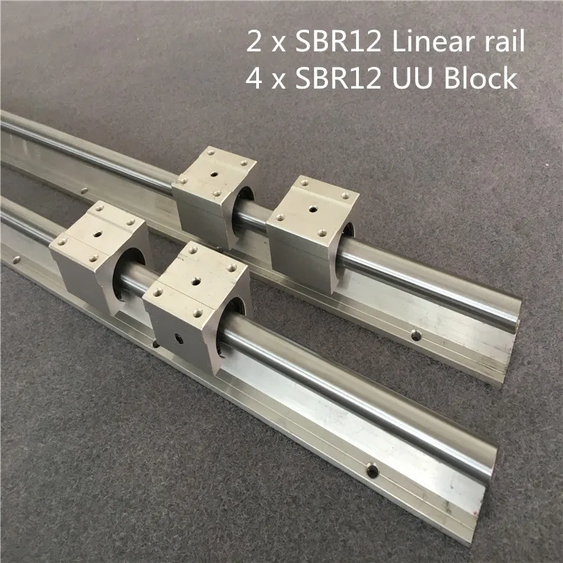 2 шт. SBR12 300 400 500 600 800 1000 1200 1300 1500 мм полностью Поддерживаемые линейные направляющие