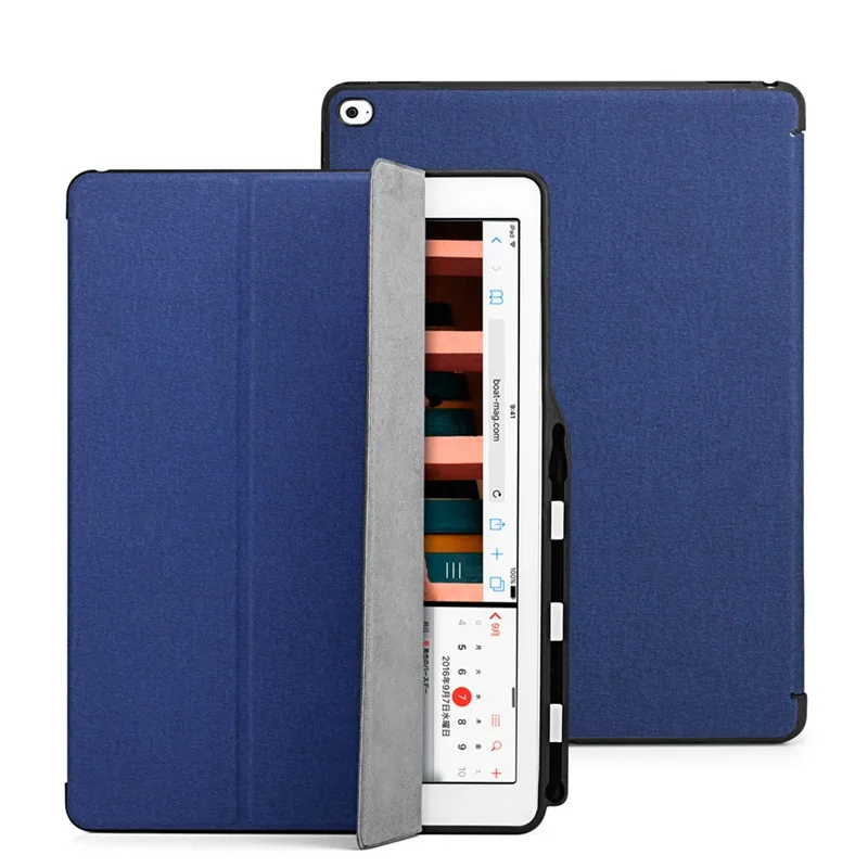 WOWCASE карандашница Раза Кожаные Чехлы на iPad Pro 9,7 Дело Бизнес Полный протектор тонкий задняя крышка на iPad Pro 9," Коке чехол на iPad pro 9.7 чехол для планшета корпус для пк чехол на айпад A1673 A1674 A1675 - Цвет: Blue