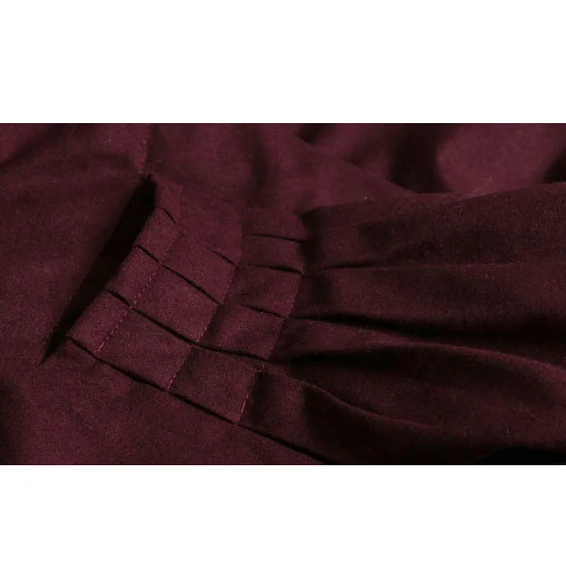 2018 Winter XXL Vintage Casual Wool Woolen a-line Pleated Maxi Skirts Womens / Retro Female Plissee a line Long skirt designs