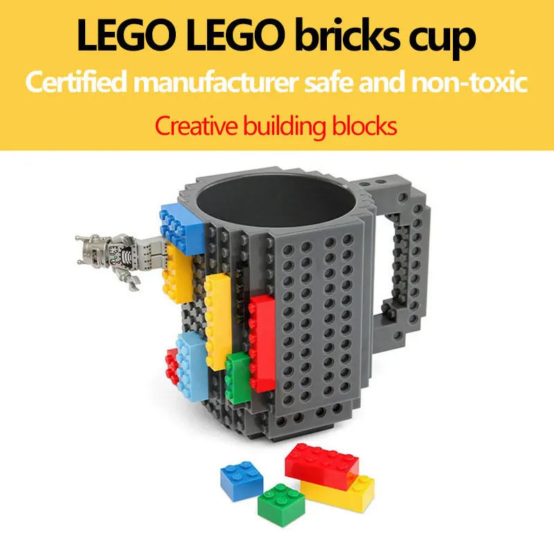 LEGO кирпичи чашка творческая личность сборка DIY кофейная Марка с водой