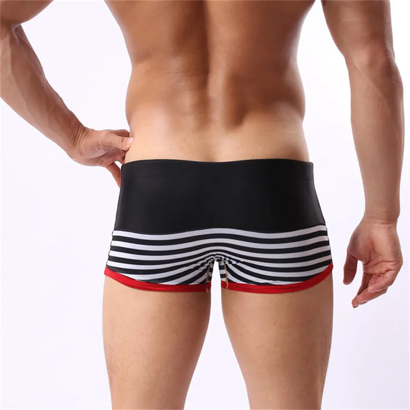 Zwembroek Man Strip Printing Swimsuit Bottoms Swimming Shorts For Men Trunks Men's Sportswear Beachwear CXYK1 |