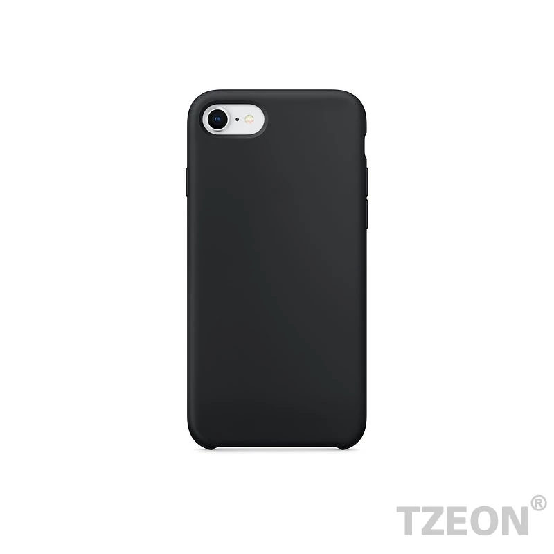 Black Официальный стильный жидкий силиконовый чехол для IPhone XS Max X 8 8Plus 7 7Plus 6 Plus Мягкий LSR резиновый чехол - Цвет: Black