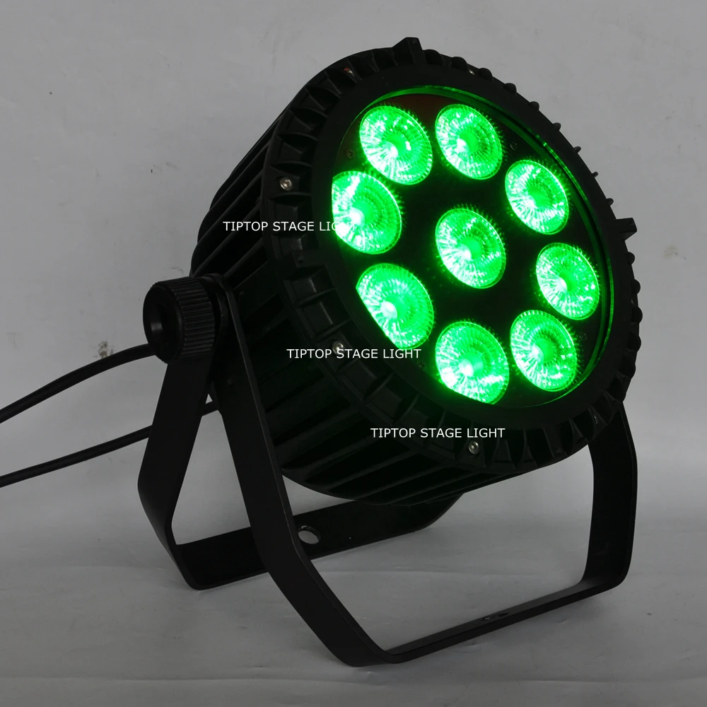 Бесплатная доставка 8 в 1 Дорожный Чехол 9x18 Вт 6 светодиодные Банки DMX512 управление
