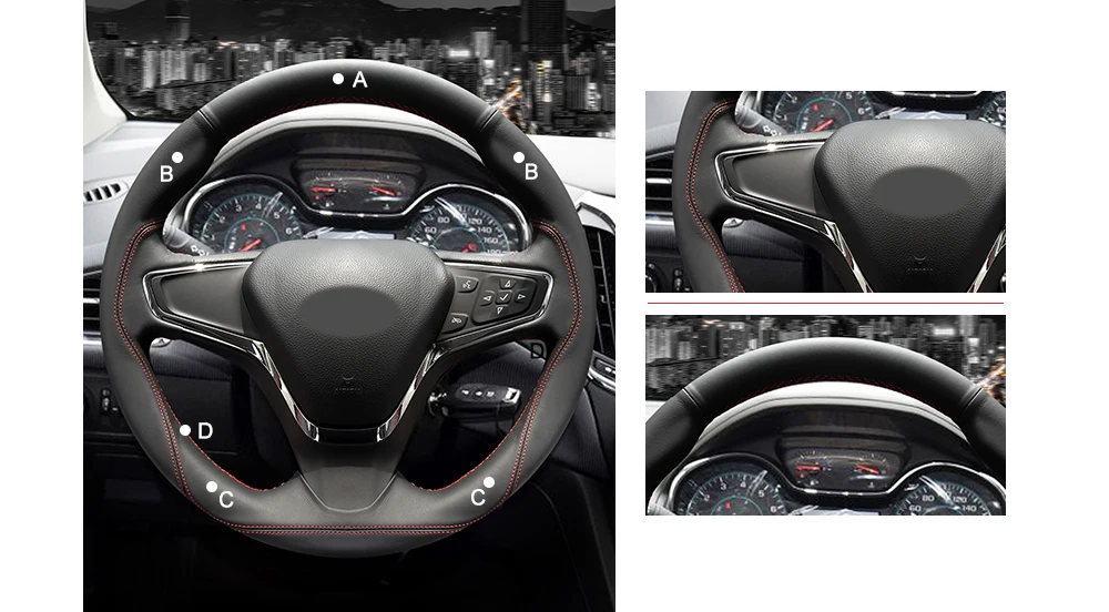 MEWANT черный натуральная кожа чехол рулевого колеса автомобиля для Chevrolet Cruze вольт новинка Cruze