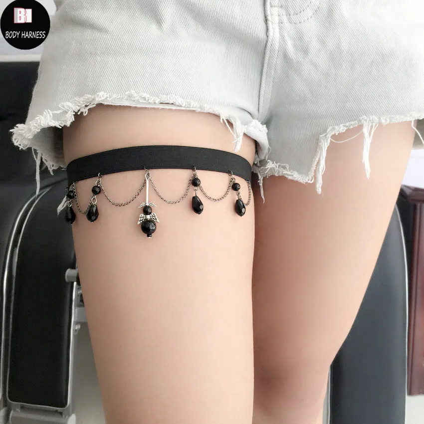 Чулок для чулок принцессы Готическая подвязка свадебных торжеств|body cage harness|garter