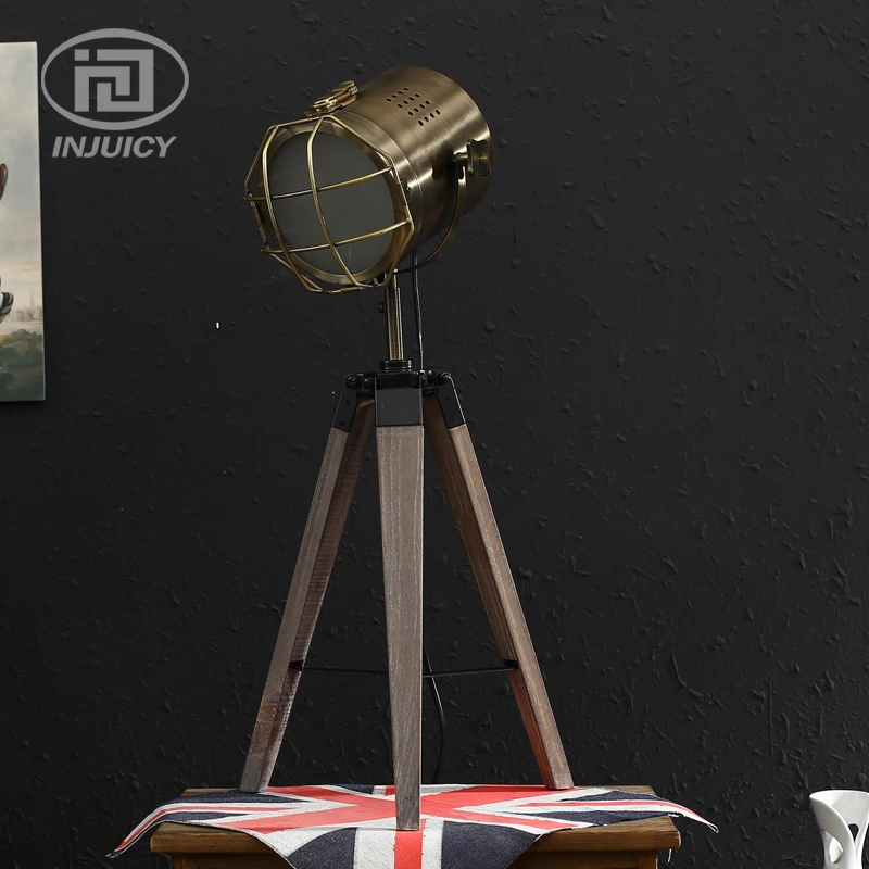 Европейский стиль ретро реальная деревянная планшесветильник для кабинета