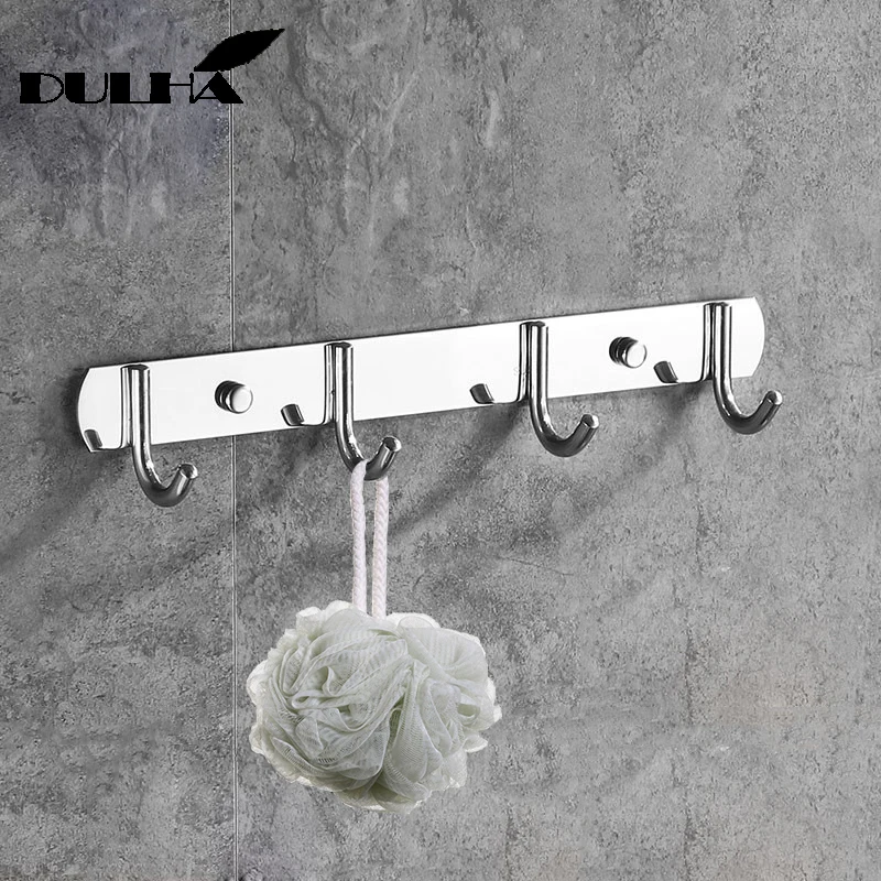 Нержавеющая сталь ванная комната Кухня Настенный крюк для полотенца 1/3/4/5/6/7