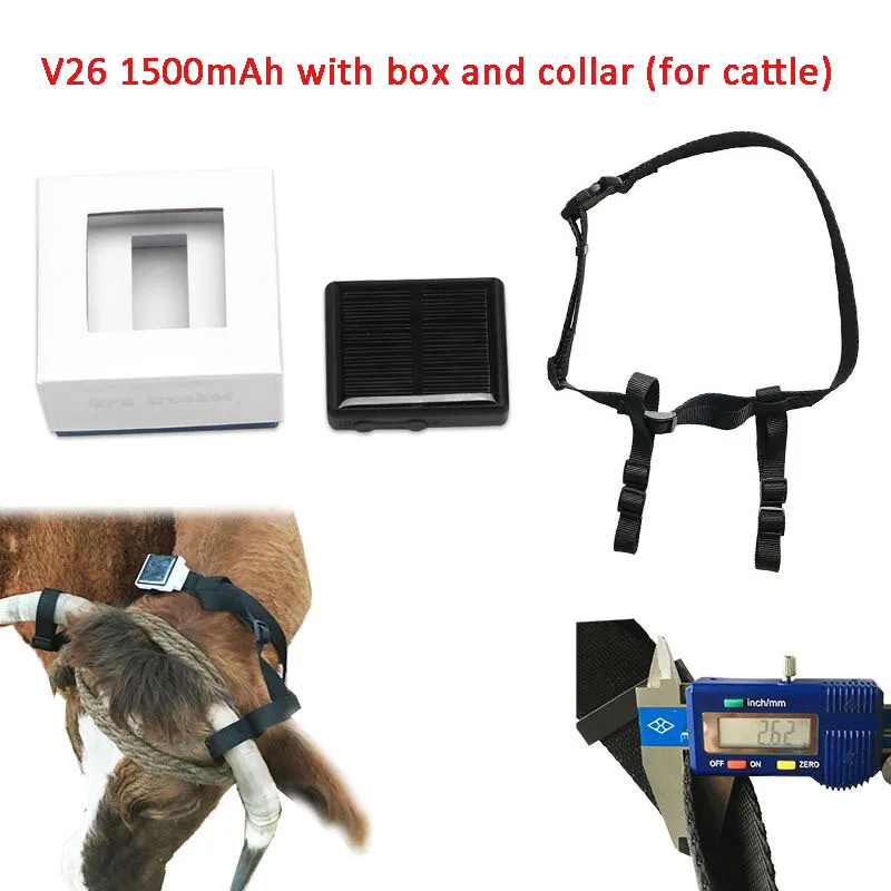1500mAh Cow Collar Водонепроницаемый Солнечный gps трекер мини для коровы, крупного рогатого скота, собак, лошадей, долгий срок службы батареи, вздор, говорящий, чтобы найти животное в лесу - Цвет: 1500mAh Cow Collar