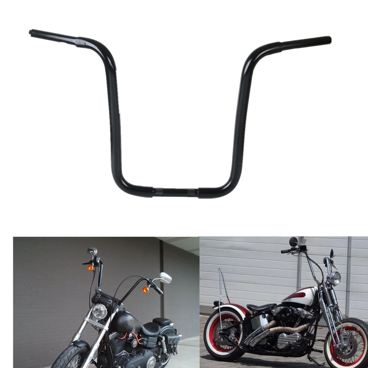18 &quotRise Ape 1 1/4&quot Руль для Harley Sportster Iron XL 883 1200 FXST FLST на заказ черный|Накладки и