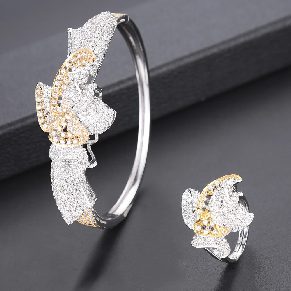 

SisCathy 2019 Jewelry Finding Luxury Big Statement African Necklace/Earring/Bracelet/Ring For Women Wedding Bridal Jewelry Sets