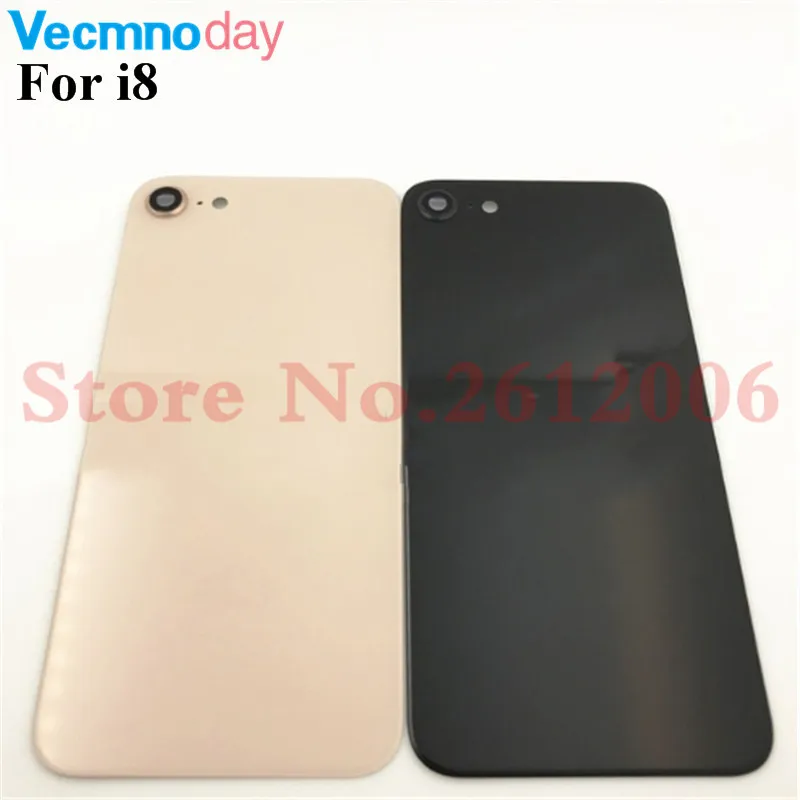Новое хорошее качество для Apple iPhone 8 задняя крышка батарейного отсека стеклянный корпус чехол+ рамка для камеры объектив+ логотип