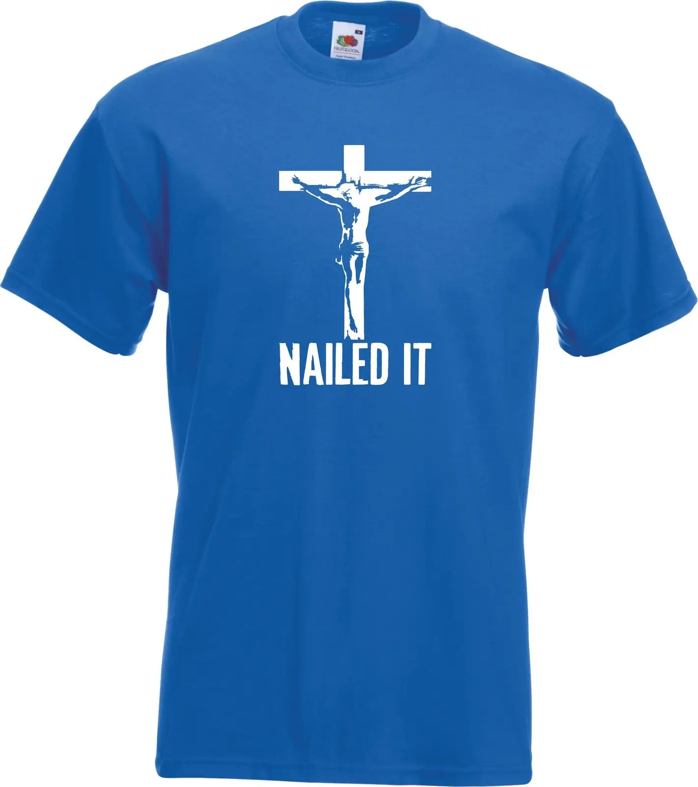 NAILED IT TShirt - Jesus God Cross Crucified Religious Atheist Funny T-Shirt Free shipping Tops t-shirt Fashion | Мужская одежда