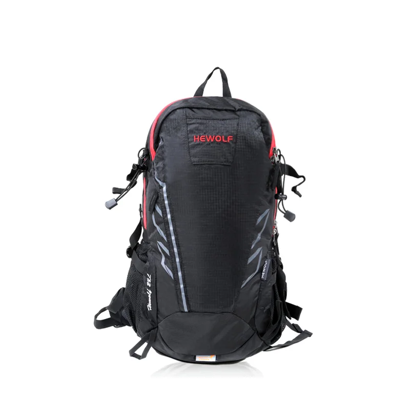 Black Hewolf 28L открытый рюкзак для путешествий дышащий мужской женский походный рюкзак водонепроницаемый нейлоновый рюкзак с дождевиком - Цвет: Black