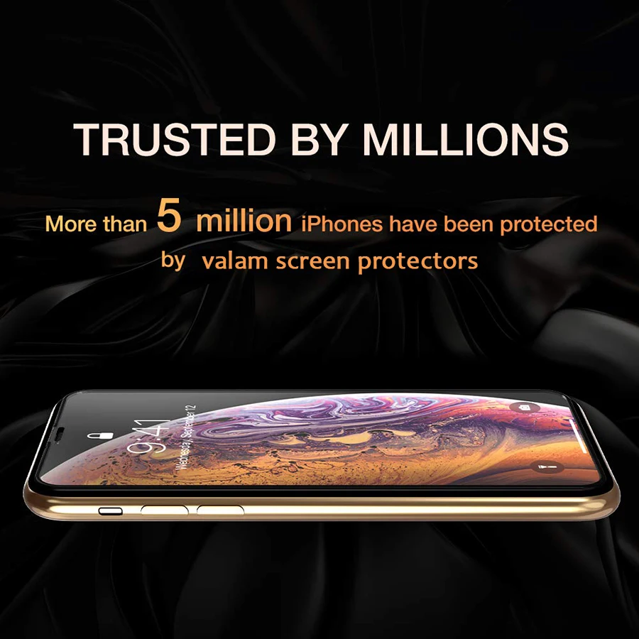 

VALAM 9H Tempered Glass For iPhone xs max xr Screen Protective Glass 9D Full Cover Protective Glass For iPhone X Xs Max XR glass