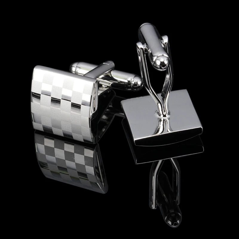 Роскошные Популярные запонки для рубашки MeMolissa мужчин брендовые серебряные