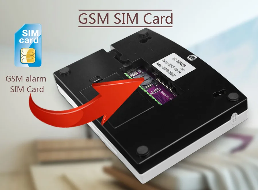 ЖК Беспроводная GSM сигнализация 433 МГц клавиатура домашняя система охранной сигнализации с PIR датчик открытия дверей