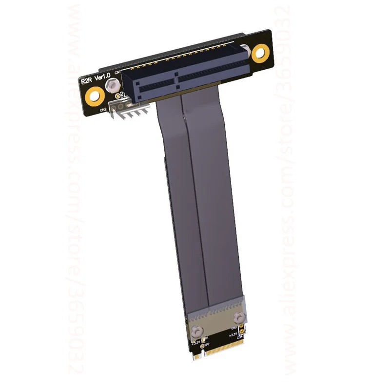 Riser PCIe 4 PCI E 4x к M.2 NGFF NVMe Key M key карта расширения Express x4 Gen3.0 32G/bps удлинитель ленточный