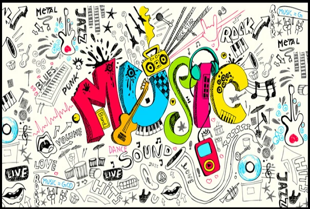 Пользовательские детские обои музыкальные граффити фрески для детской комнаты в