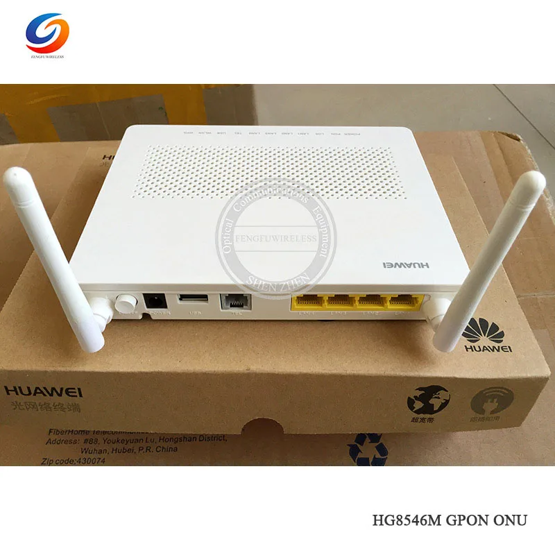 Бесплатная доставка epacket 100 шт./лот HW HG8546M GPON ONU 1GE + 3FE 1TEL USB wifi|Оптоволоконное