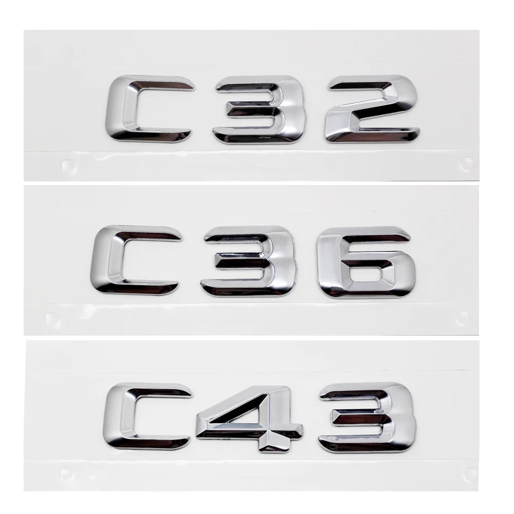 Числа буквы наклейка на багажник для Mercedes Benz C Class C32 C36 C43 AMG 190E w204 w203 w211 w210 w212 w205