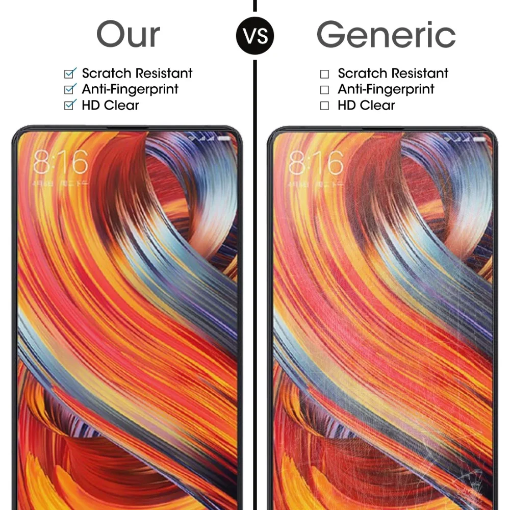 2.5D 9H защитная пленка из закаленного стекла для Xiaomi Mi Mix 2/Mix 2 s/Max 2/8 Lite Redmi 5/5A/5