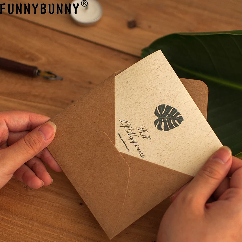 FUNNBUNNY 3 комплекта конвертов и бумажных рождественских поздравительных открыток