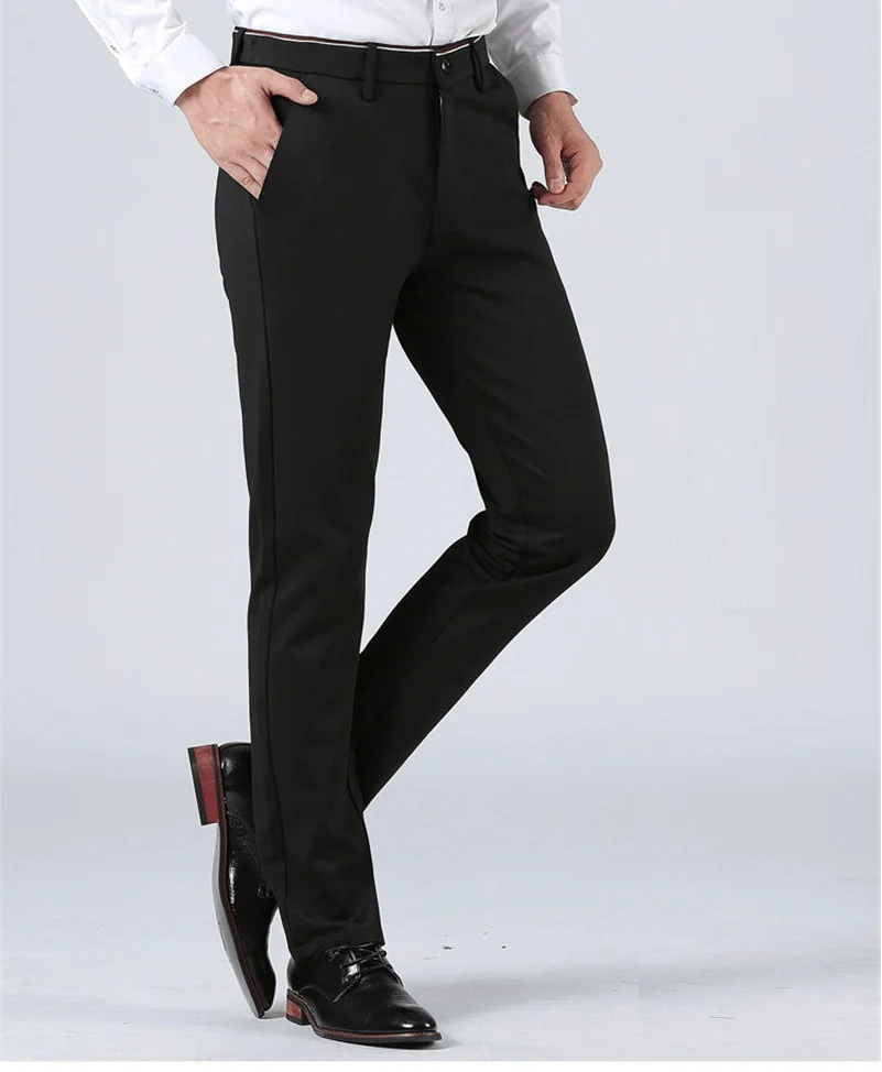 BATMO new arrival high quality casual pants men,men's smart casual pants,elastic trousers,plus-size 1828