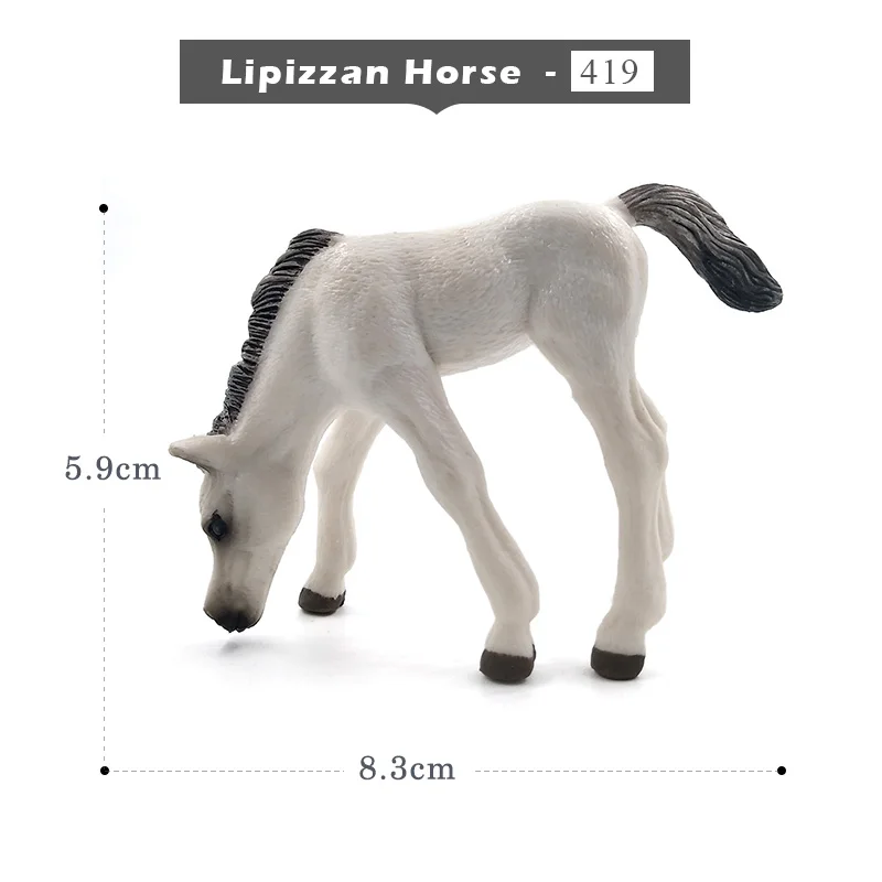 Lipizzan Horse Моделирование животных модель лошади фигурки детей домашний декор Фея Украшения Сада аксессуары фигурка подарок для детей игрушка - Цвет: Lipizzan Horse