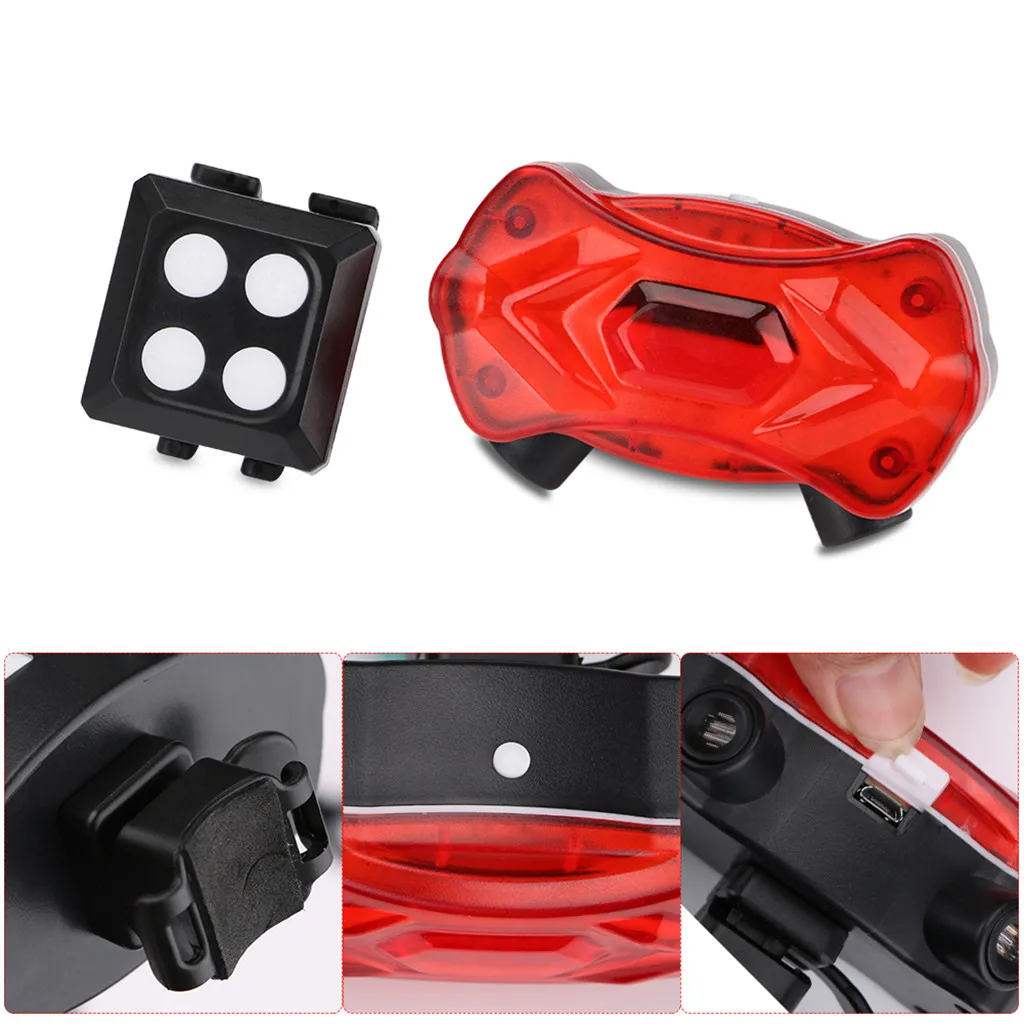 New Wireless remote control of bicycle taillights Bike Rear LED Tail Light USB Remote Control Turn Signals A30520 | Спорт и