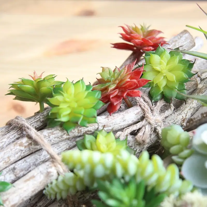 Мини искусственные растения с алоэ Ландшафтные стебли цветы украшения для дома и