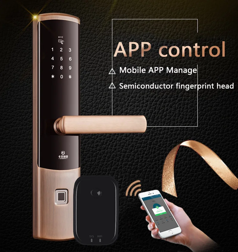 Bluetooth шлюз умный замок Пароль отпечатка пальца дверной дистанционное управление