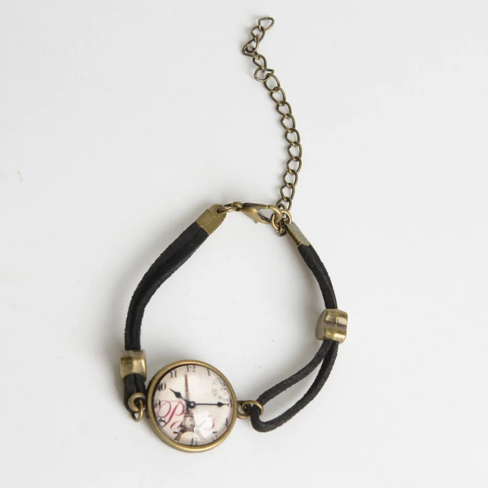 Новинка Оптом Бронзовые Круглые Наручные часы &quotПариж&quot металлический