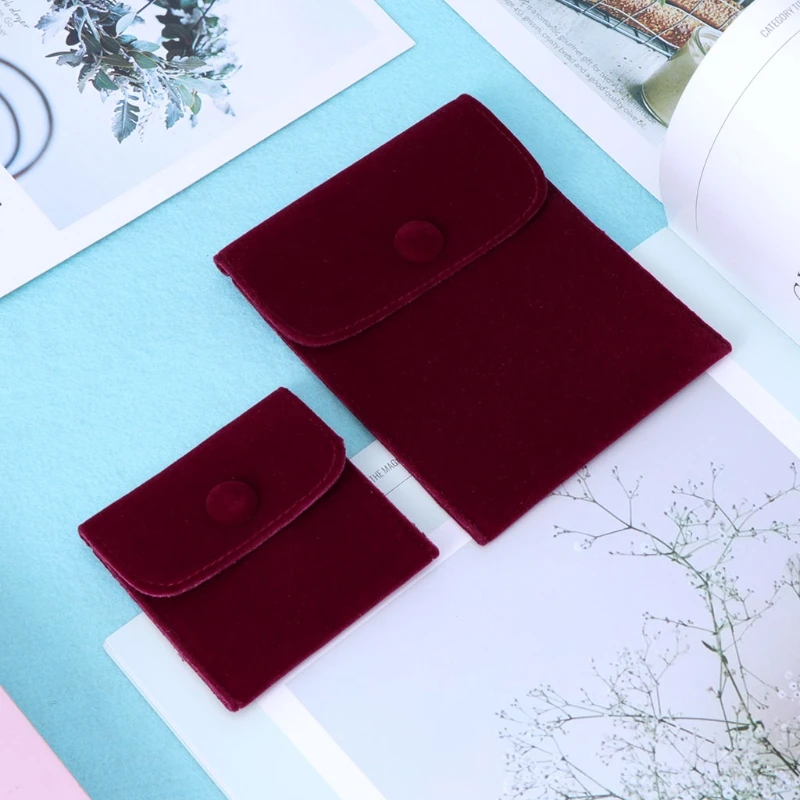 Сумка для хранения ювелирных изделий портативная мягкая ворсовая бархатная