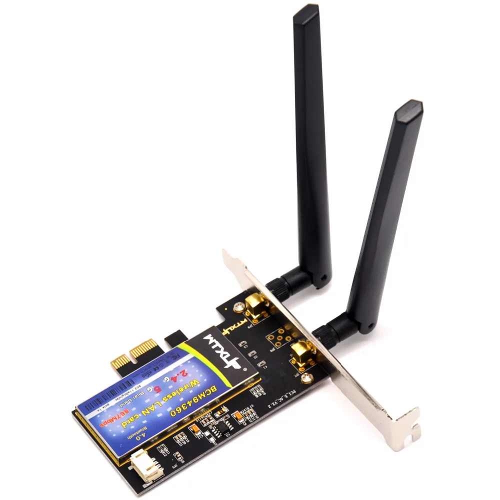 WTXUP для Broadcom bcm9360cs2 1200 Мбит/с 802.11ac настольная Беспроводная LAN карта PCI E WiFi адаптер +