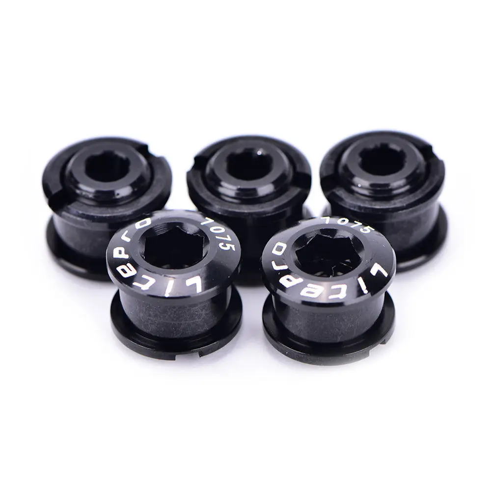 Litepro Road Floding Crankset BCD130 Chainring 170mm Crank Set GXP BB 50-58T Bicycle Sprocket Single Disk Bike Chainring - Цвет: 5pcs-Chainring Bolts