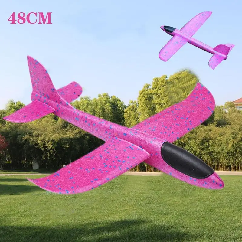 

48cm Hand Throw Flying Planes Foam Aircraft Epp Resistant Model Aircraft Party Game Children Foam Plastic Airplane