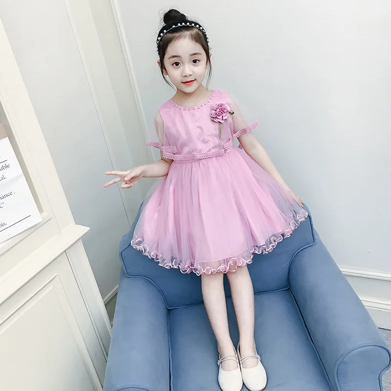 Teenager Shawl Princess Dress Summer Solid Lace Wedding Party Dresses Baby Girls Clothes Children Clothing 2018 Toddler Kids | Детская