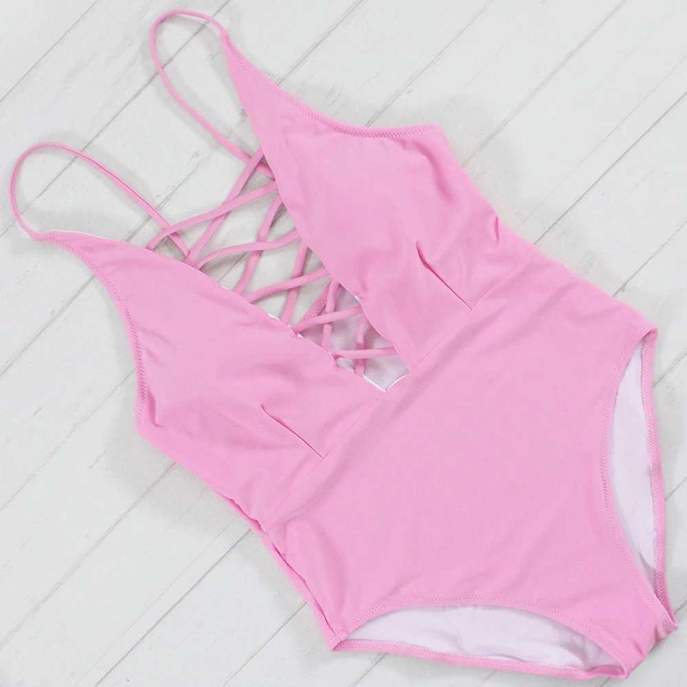 Один Купальник 2017 Сексуальная Женщины Купальники Монокини Бинты Боди Push Up